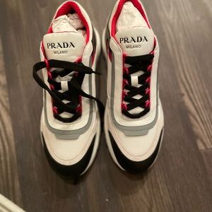 Womens Prada Sneakers sz 38.5 (US 8.5) runs small fit like a US 8